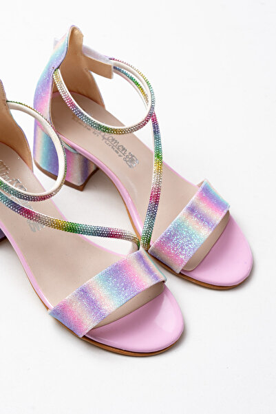 p papuccum ortopedi çocuk ayakkabıları Girl's Velcro Stone Comfortable Evening Dress Shoes