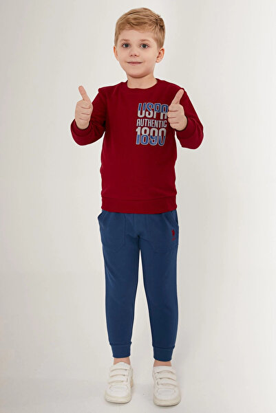 U.S. Polo Assn. Лицензиран от USPA подробен комплект анцуг за момче