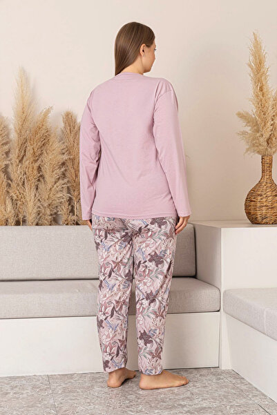 nisaNCa Long Sleeve 100% Cotton Plus Size Mother's Pajama Set - Mother's Special Series