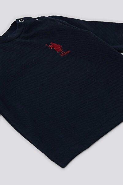 U.S. Polo Assn. U.S. Polo Assn Lacivert Şeritli Bebek 2 Li Takım