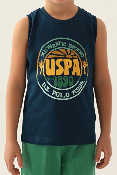 U.S. Polo Assn. U.S. Polo Assn Licensed Tree Navy Blue Boy Bermuda Suit