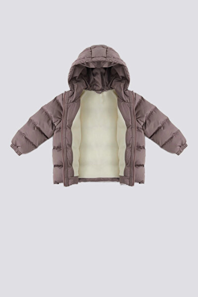 U.S. Polo Assn. U.S. Polo Assn Gül Kurusu Fermuarlı Çıtçıt Detay İçi Polar Bebek Mont