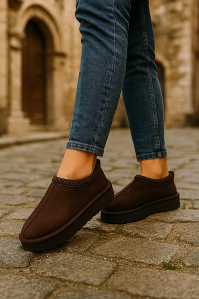 NİLNEHİR ULTRAMİNİ SABO KALIN TABANLI SÜET KÜRKLÜ KADIN BOT