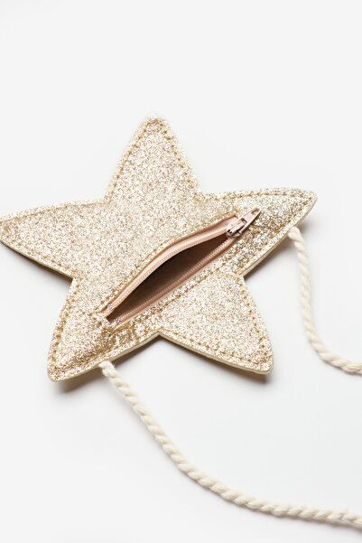 Le Mabelle Gold Glitter Girl's Star Bag