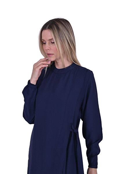 Invee Side Lace Dress Dark Blue