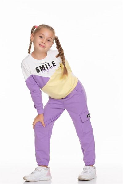 Cicitime طقم بناتي بطبعة ابتسامة