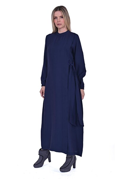 Invee Side Lace Dress Dark Blue