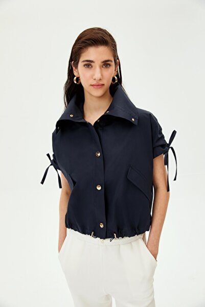Allyco Lace Detailed Cotton Short Sleeve Shirt