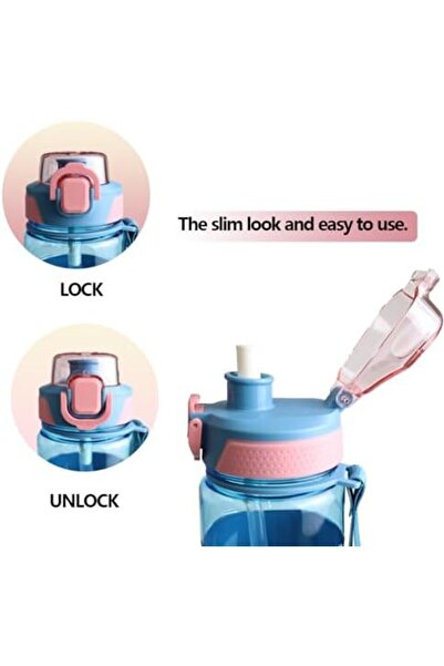 Twisoo Sports Water Bottle - 1000ml Leak Proof Gym Bottle, BPA Free, Food Grade Plastic and Silicone