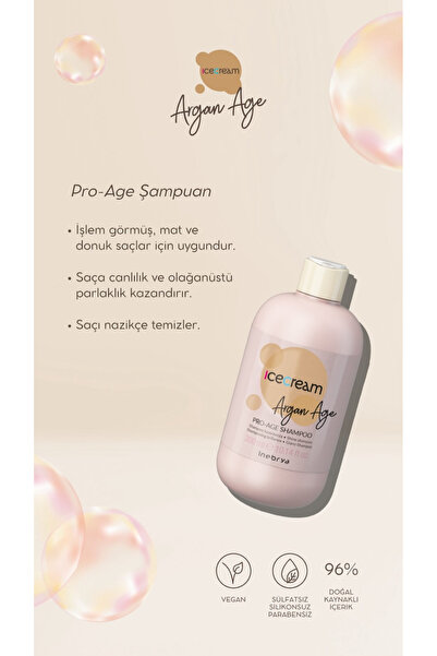 Inebrya Ice cream Argan Pro-Age Şampuan 300 ml | Aşırı Kurumuş Saçlar İçin Ne...