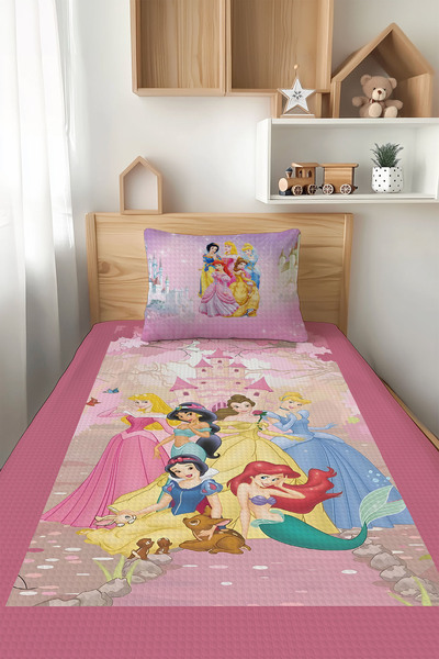Şen Dekorasyon Castle and Princesses 4 Seasons Children's Pique Set