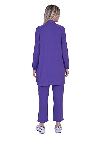 Invee Zippered Training Suit Purple