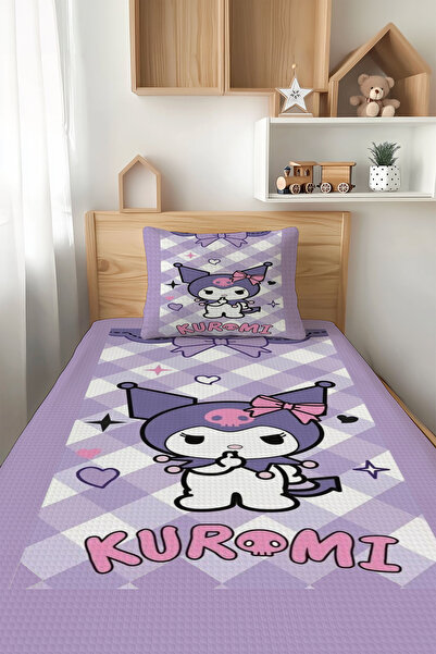 Şen Dekorasyon Checked Kuromi 4 Season Children's Pique