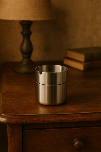 Genel Markalar Dekoratif Paslanmaz Çelik Küllük H : 9 Cm Iz Bırakmaz Ss 304 Mini