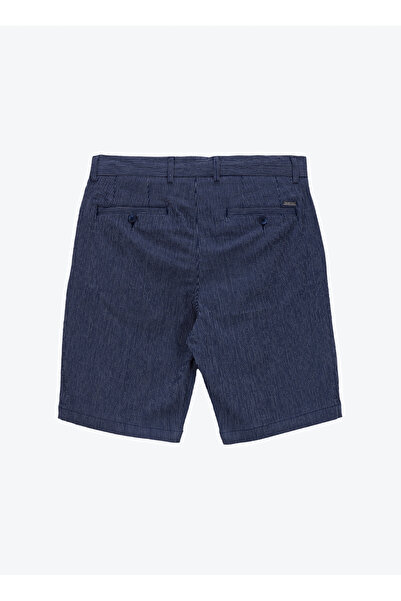 Fabrika Lacivert Erkek Bağlamalı Bel Basic Fit Bermuda Şort FABRESA
