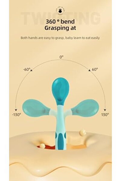 Twisoo Toddler Utensils Set With Case - Silicone Baby Spoon and Fork with Travel Case, BPA-Free, Ben