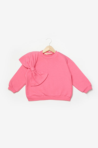 Le Mabelle Pink Bow Detailed Girl's Tracksuit Set - Danita