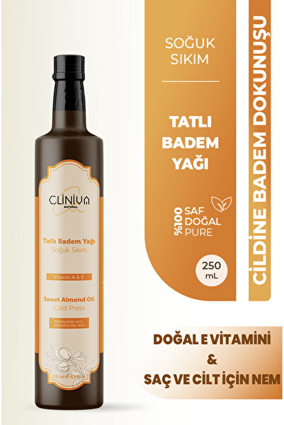 cliniva Tatlı Badem Yağı %100 Doğal Soğuk Sıkım 250ML Yağ