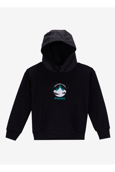 Discovery Expedition Baskılı Erkek Çocuk Siyah Sweatshırt D5WB-SWT3012