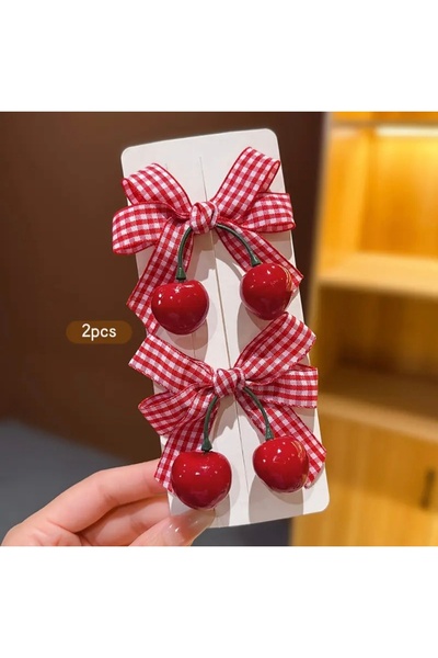 EliraToka Young - Girl Cherry Model Bow Collar Buckle 2 Pieces