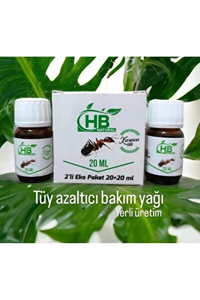 hb natural Karınca Yumurtası Yağı - Tüy Azaltıcı Bakım Yağı ( 20 20 Ml)