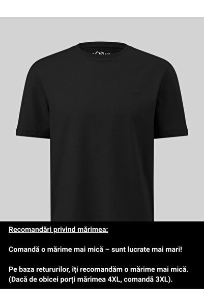 s.Oliver Big Sizes, Men's big size T-shirt with scoop neck and logo, cotton