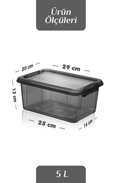 MOİ Set of 2 5 Lt Flour and Grain Storage Containers - Bathroom Organizer Detergent Dispenser Storage Box 2X5L