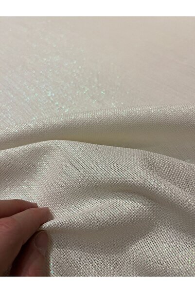 Zeren Home Lace Detailed Glittered Carefree Tablecloth Cream
