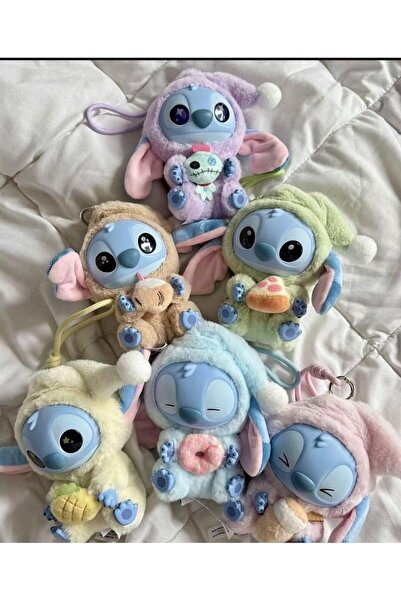 MEM STORE Aksesuar Stitch Sürpriz Anahtarlık Yeni Nesil Labubu Model Stitch Karekterler