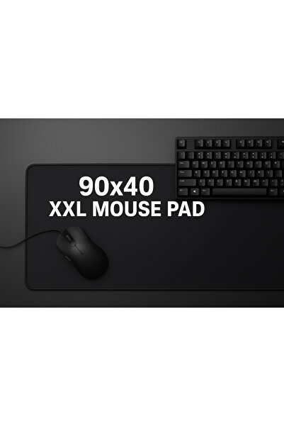 NT Handmade Game Player Durable Precision Ergonomic Black Anti-Slip Mouse Pad - Edge Stitched Xxl - 400x900x3mm