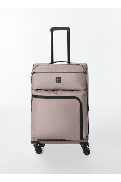 Fabrika Vizon 67x41x26 cm Orta Boy Çekçekli Kumaş Valiz 029