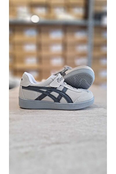 eTayger E-Tayger Cırtlı Unisex Süet Çocuk Spor Ayakkabı Sneakers E2413 Gri-Siyah