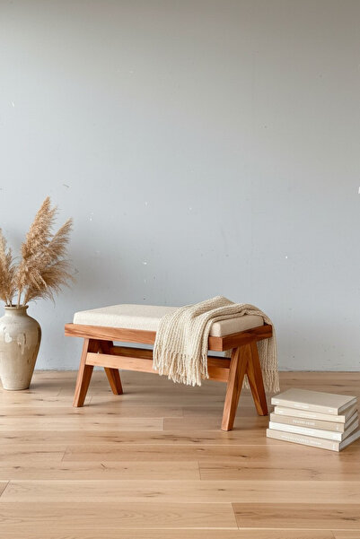 Woodenbend Liya Natural Ahşap Bench – Kayın Ağacı, İskandinav Modern Tasarım,...