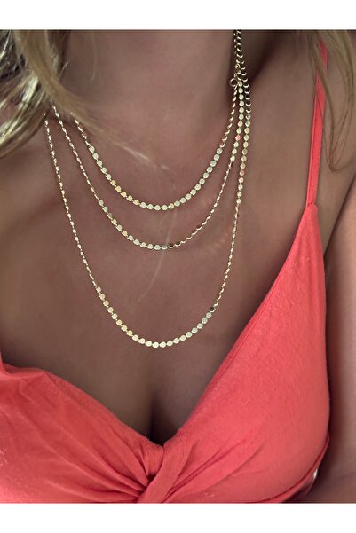 Butik XUping 14k ezme pul zincir kolye