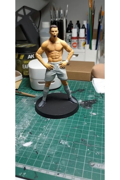 deniz kızı sanat CR7 Cristiano Ronaldo Siuuuuuu Hediyelik Büst 18cm