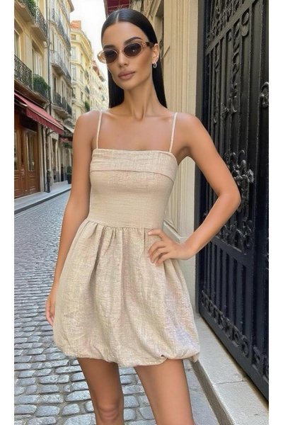 World Fashion Trends Μίνι φόρεμα με μπαλόνι με λουράκια Wft8024