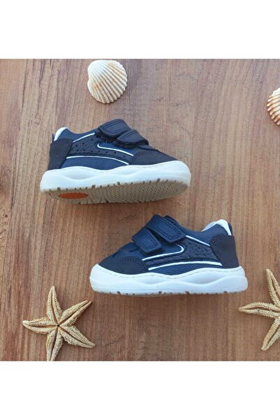 SKY MODA Erkek Bebek Hakiki Deri İlk Adım Ortopedik Esnek ve Kaymaz Taban Dikişli Spor Ayakkabı