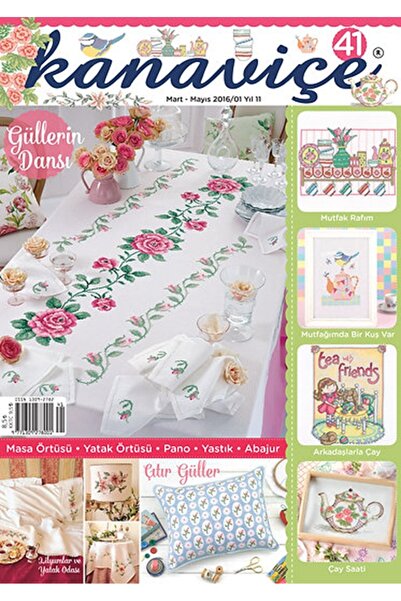 LİLYHOBBYLAND Kaneviçe Starter Set Serusse 100X100 cm Tablecloth + 24 Colors of Thread + Pulley + Needle + Magazine