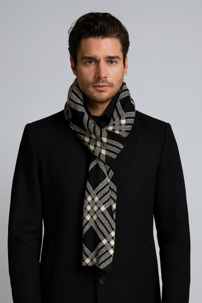 Sebir Moda Eșarfă de tricotat în carouri