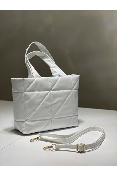 Encool Γυναικεία τσάντα χεριού και ώμου με καπιτονέ ανάγλυφο φουσκωτό φερμουάρ με ρυθμιζόμενο σταυρό