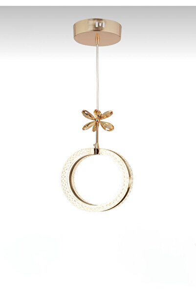 Marsel Lighting ALYA TEKLI Model Gold 3 Renk Modu Ledli Modern Mutfak Oturma Odası Sarkıt Avize