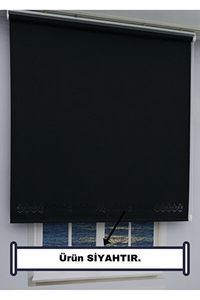 ESDEH Lazer Kesim Stor Perde - Ithal Mat Kalın Model Siyah-metrekare Fiyatı