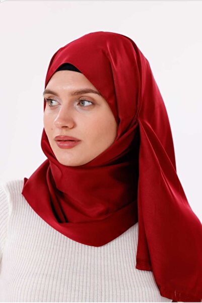 Freeista Burgundy Shawl Silky Series, the Front Is Light Glossy, but the Back...