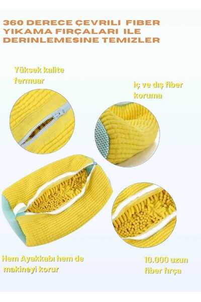 elfnur 1 Piece Shoe Washing Bag Mesh Special Pasta Fabric Machine Wash Anti-Deformation No Dye Transfer