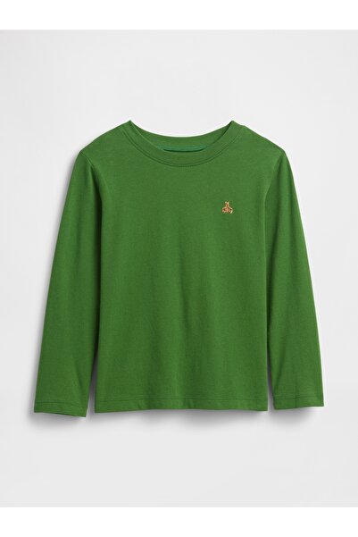 GAP Erkek Bebek Yeşil BabyGap Baskılı Bisiklet Yaka T-Shirt