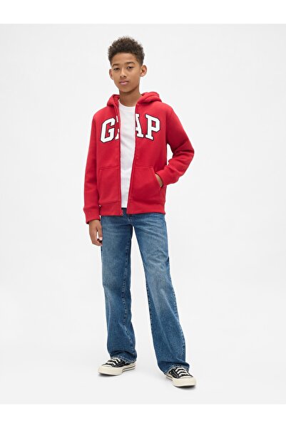 GAP Erkek ÇocukGap Logo Sweatshirt Fermuarlı Sherpa