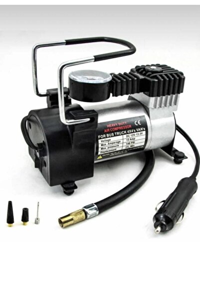 Schulzz Metal Gövde Araç Oto Lastik Şişirme Pompası Hava Pompası 150 PSİ Çakm...