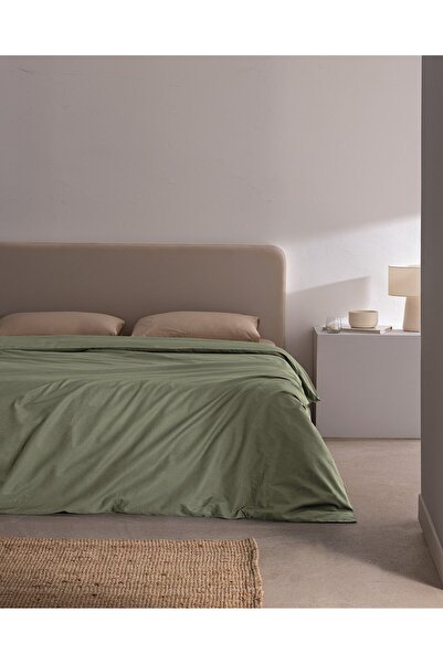 Madame Coco Manon Doppelbettbezug, 100 % Baumwolle, Ranforce, einfarbig, Grün