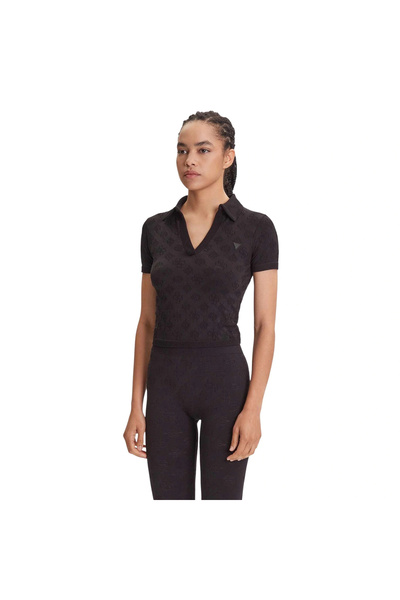 Guess Peony Women's Black Active Top V5Yp10Z3Oa0-Fj8B