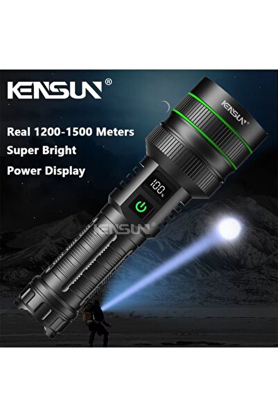 Choice مصباح زووم أسود عالي الطاقة تكتيكي، أقوى مصباح يدوي LED، فانوس قابل للتكبير والتصغير للكاميرا